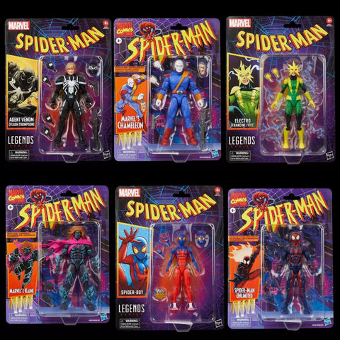 Marvel Legends Retro Spiderman 2025 Wave (6 Figure Set)