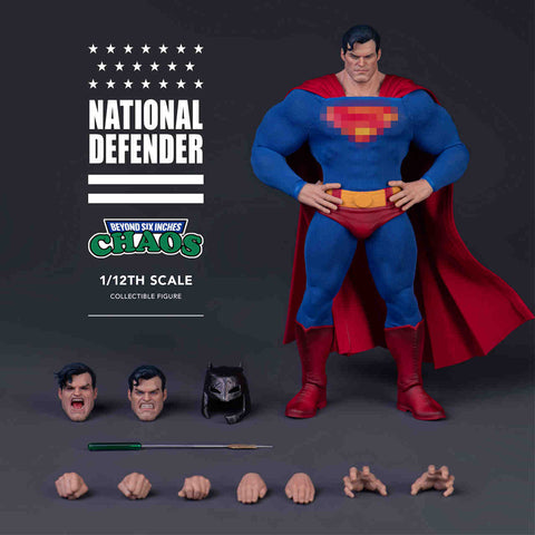 Pre-Order (Deposit) - Muff / Chaos Studios National Defender 6-Inch Figure (Not Superman)